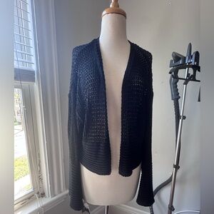 Anthropologie Black open knit Sweater
